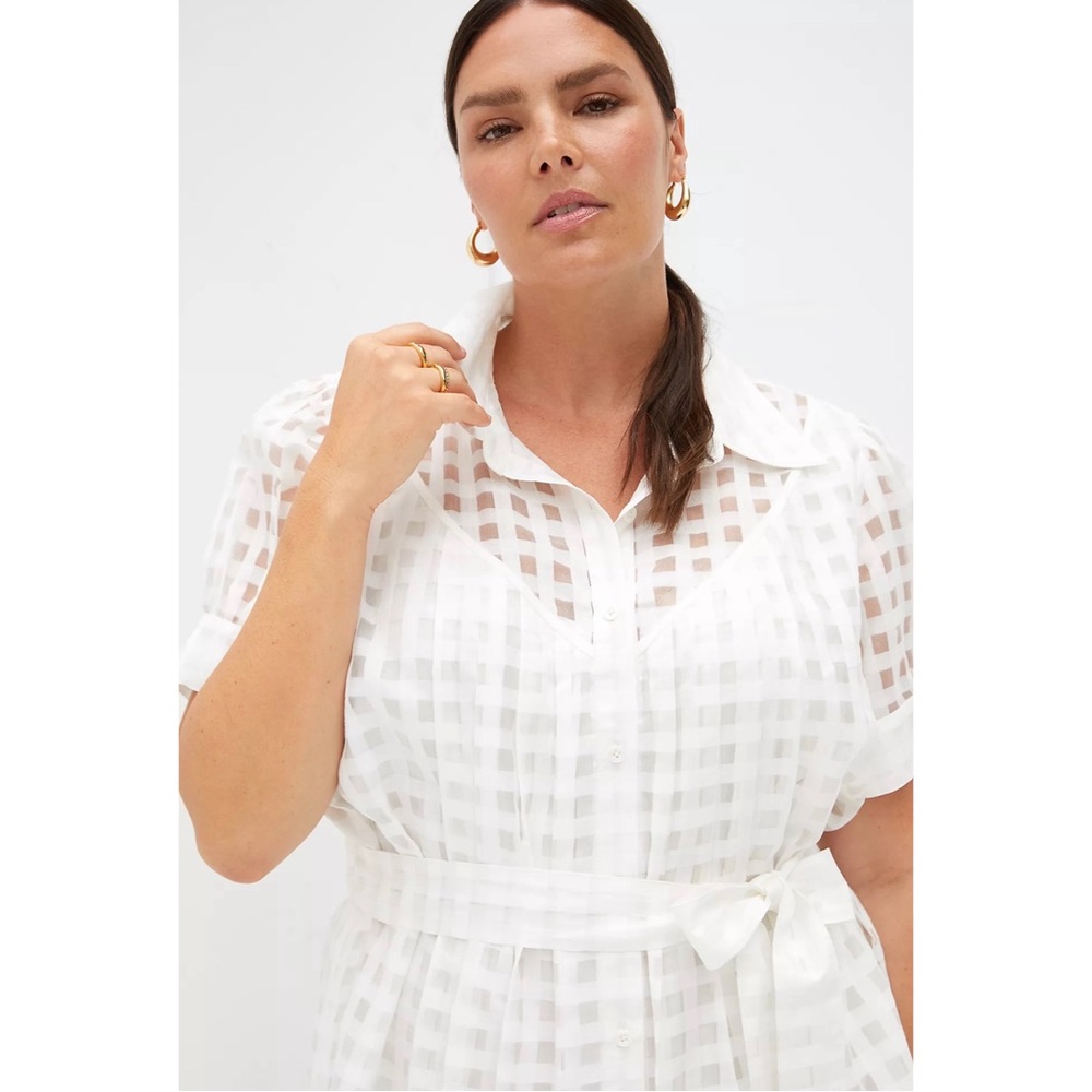 Anthropologie Windowpane Mini Dress - NWT - XL - Picture 5 of 15
